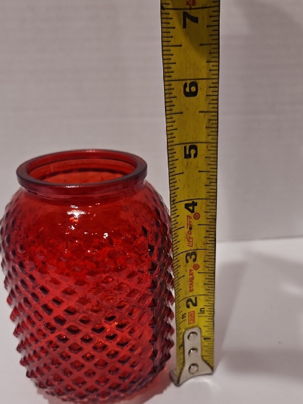Red Textured Glass Decorative Vase - Home Accents - Picture 2 of 4
